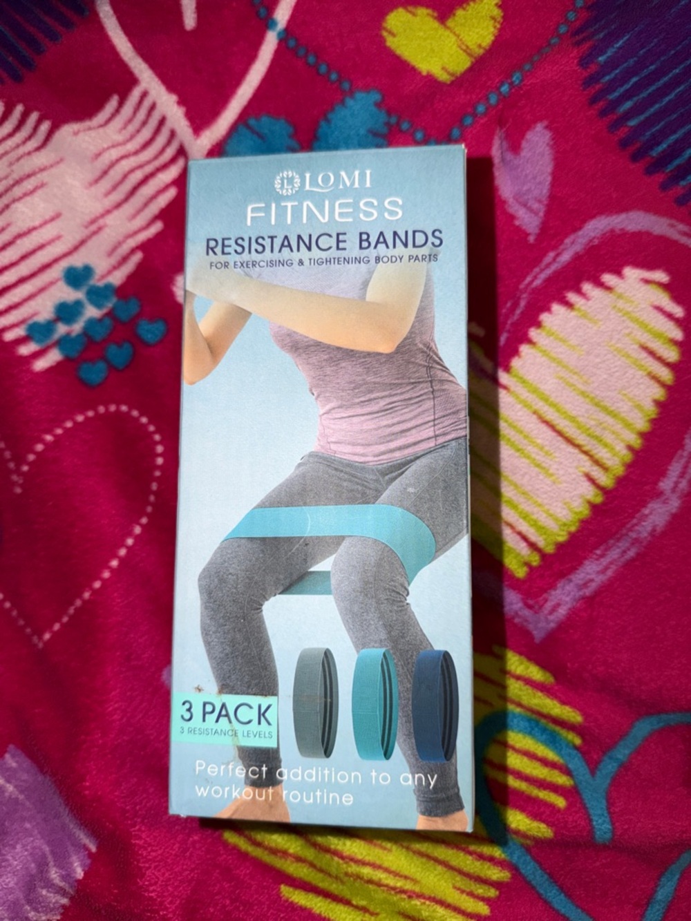 LOMI Fitness Resistance Bands - Teal/Black Set